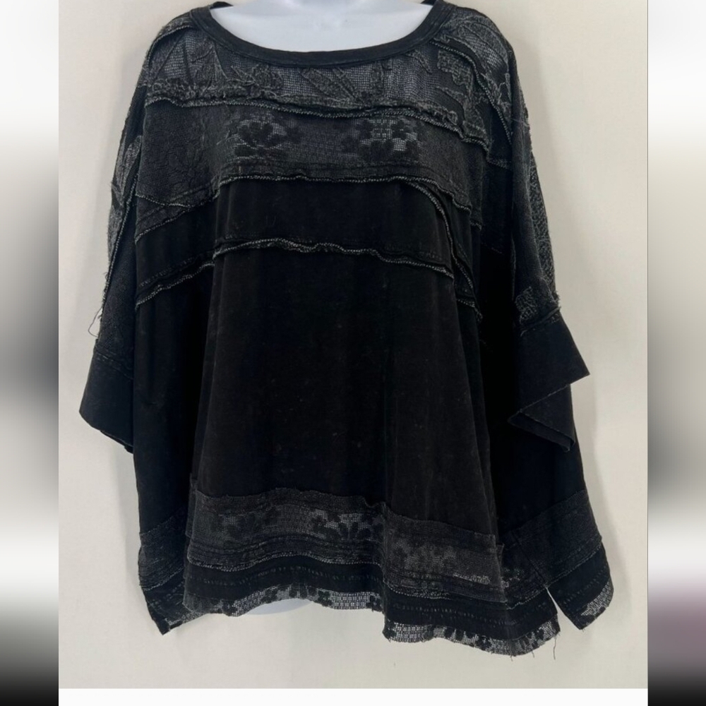 🖤 Oli & Hali Black Layered Boho Top 🖤 - Picture 2 of 7